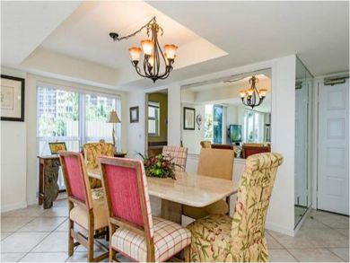 Dining room seats six