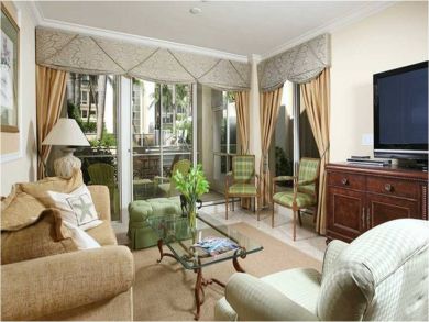 Living room with flat screen TV
