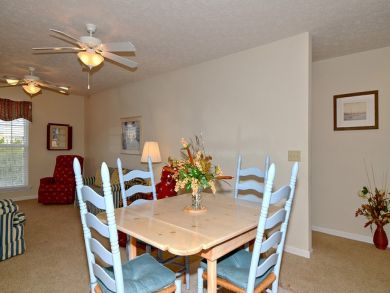 Dining area seats four