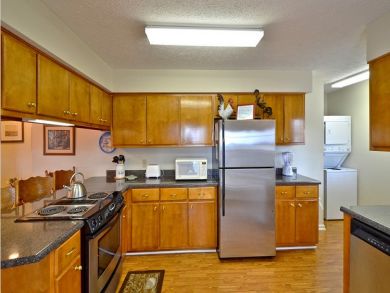 Fully equipped kitchen with stainless steel appliances