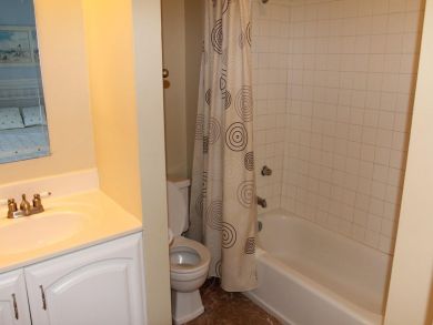 Bathroom with shower in tub