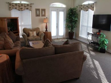 Flat screen TV in living area