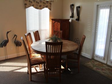 Dining area seats five