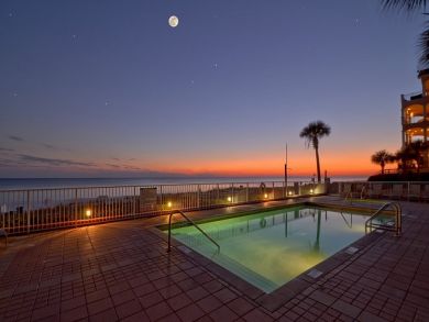 Pool view at night