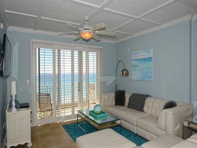 Living room open to balcony