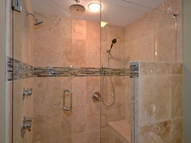 Walk-in shower in master bathroom