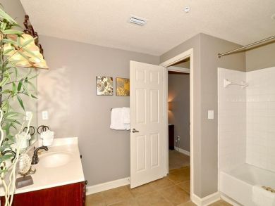 Bathroom with shower in tub