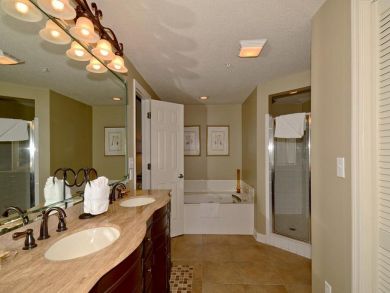 Master bathroom with whirlpool tub & walk-in shower