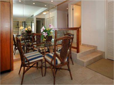 Dining table seats four