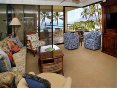 Living room with ocean view
