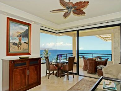 Dining room with ocean view