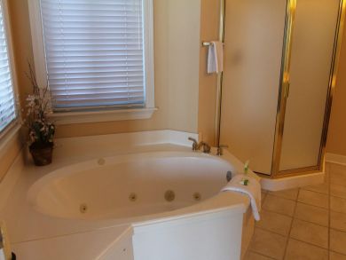 Jetted tub & walk-in shower Jetted tub & walk-in shower