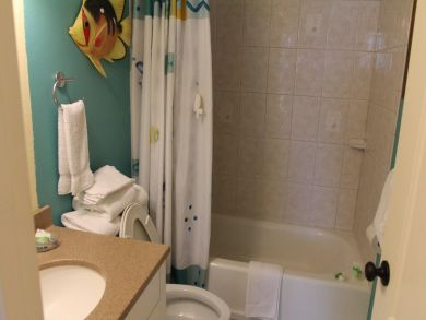 Bathroom with shower in tub Bathroom with shower in tub