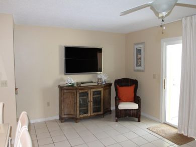 Flat screen TV in living area