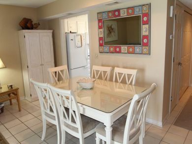 Dining table seats six