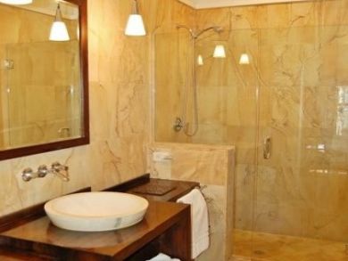 Bathroom with walk-in shower Bathroom with walk-in shower