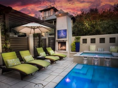 Sun Loungers By Pool