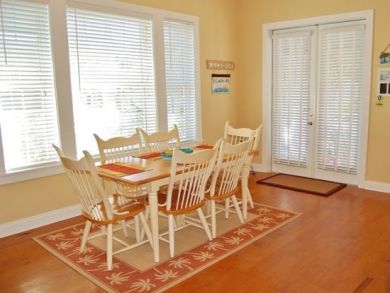 Dining table seats six