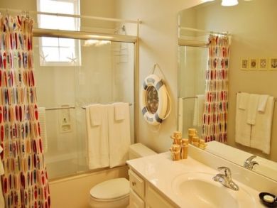 Bathroom with shower in tub