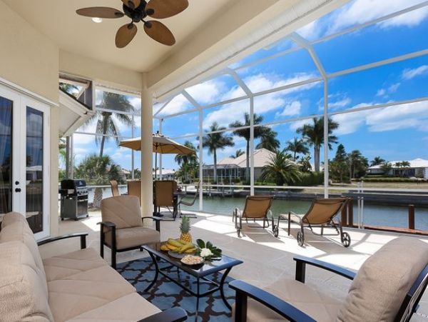 Marco Island Vacation Home Upscale Interior Pool & Boat Dock