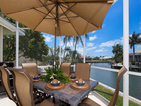 Marco Island Vacation Home Upscale Interior Pool & Boat Dock