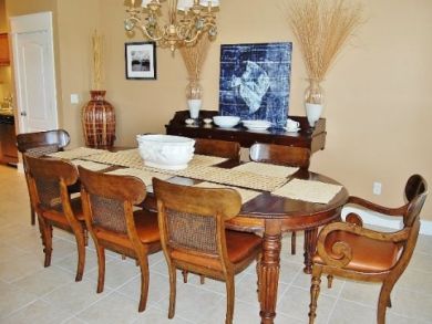 Dining area seats eight Dining area seats eight