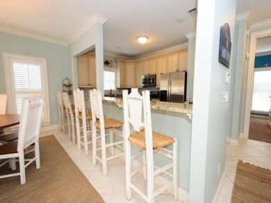 Breakfast bar seats five Breakfast bar seats five