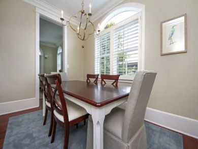 Dining table seats six