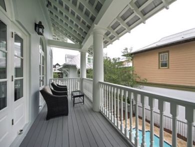 Balcony with outdoor chairs