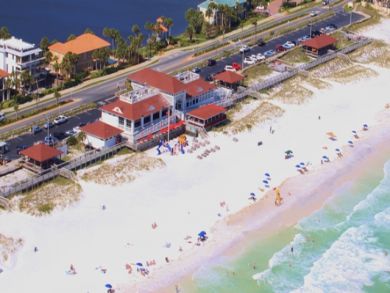 Beach access aereal view