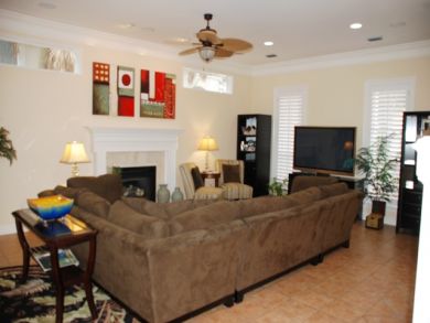 Flat screen TV in living area
