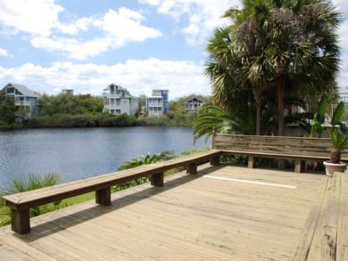 Lakeside deck