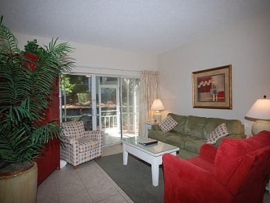 Living room open to porch