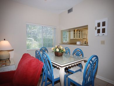 Dining table seats six