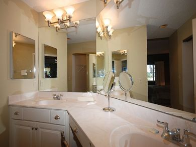Double vanity in master bathroom