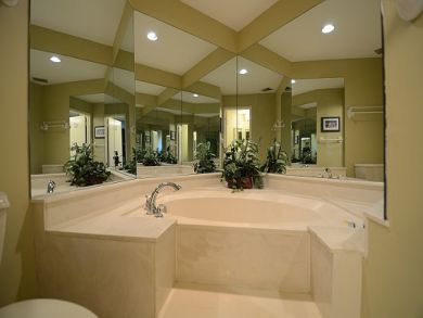 Master jetted tub with removable shower head