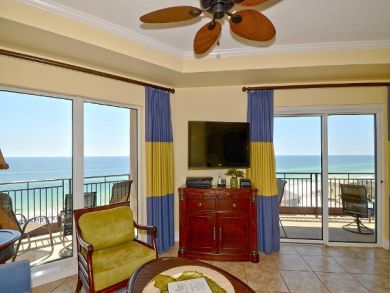 Panoramic gulf view from living area Panoramic gulf view from living area