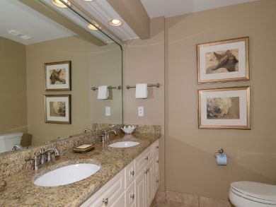 Dual vanity in master bathroom Dual vanity in master bathroom