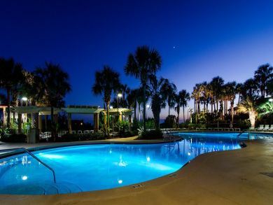 Pool view at night Pool view at night