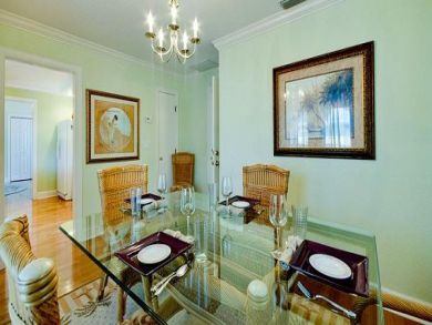 Dining table seats six