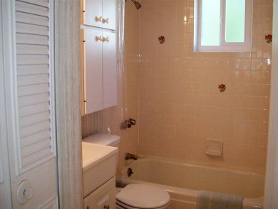 Bathroom with shower in tub