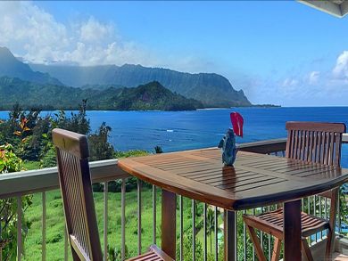 Ocean front rental condo in Hanalei Kauai, Hawaii