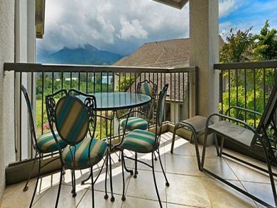 Balcony with outdoor furniture