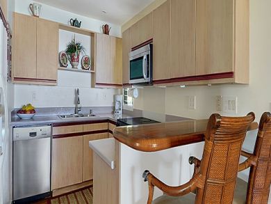 Fully equipped kitchen with breakfast bar