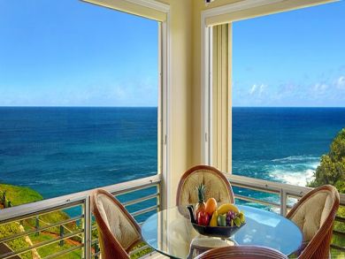 Ocean front rental condo in Hanalei, Kauai, Hawaii