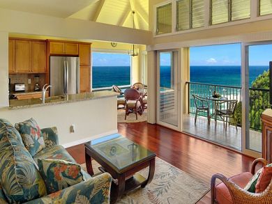 Living room open to balcony