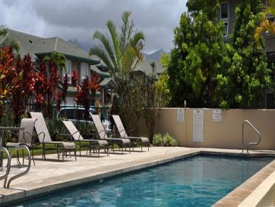 Poolside lounging chairs