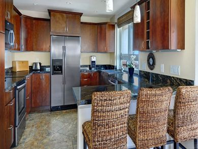 Fully equipped kitchen with stainless steel appliances