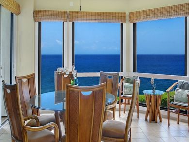 Dining table seats six
