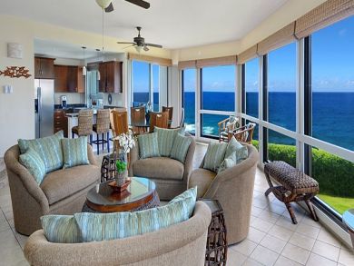 Open floor plan with panoramic ocean view